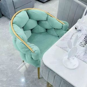 Ensemble de canapés d'appoint de luxe en velours doré, style nordique moderne, avec élément métallique élégant, pour salons et salles d'attente - Product Image 5