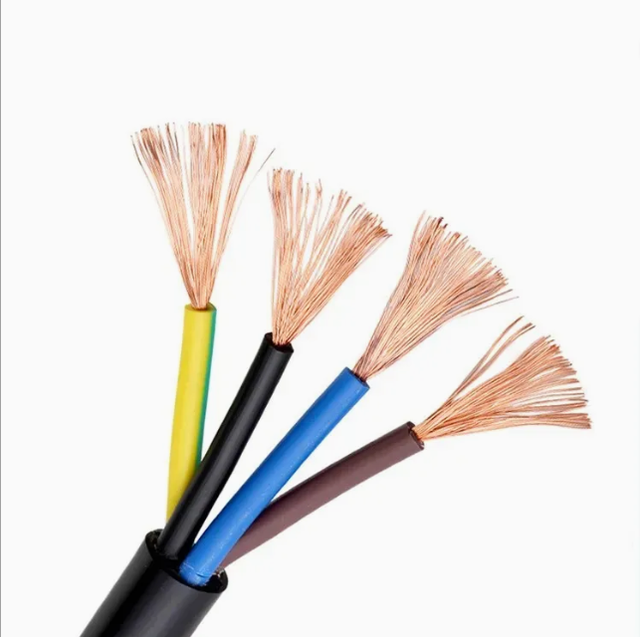 RVV Flexible Wire 2/3/4 Cores 1.5mm² 2.5mm² 6mm² PVC Insulated Household Power Cable