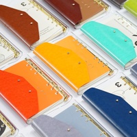 Cuaderno ecológico de 6 anillos, diario A5 A6 A7, cubierta suave elegante de Pvc transparente, organizador de planificador con estampado de logotipo personalizado