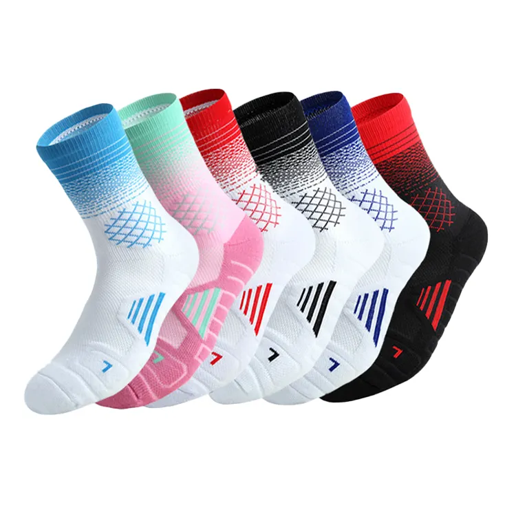 Custom Logo High Quality Athletics Crew Socks Men Running Elite Basketball Sports Socks