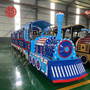 <span class=keywords><strong>Train</strong></span> miniature électrique sans rails de type Ghost Trackless-<span class=keywords><strong>Train</strong></span>, équipement de parc d'attractions Luna Park en fibre de verre - Product Image 4