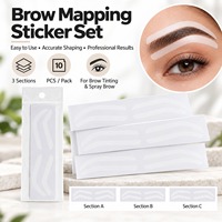 Outils de beauté : Pochoirs pour sourcils, autocollants pour sourcils et outils de microblading/maquillage
