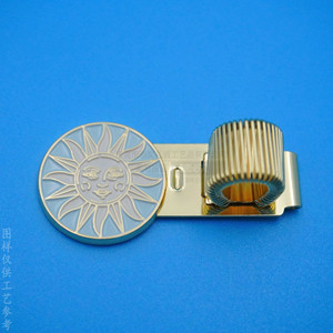 Customized Metal Pen <b>Clip</b> Round 44mm Uv Printing Anti Loss Design Stationery Gift Hardware Accessory - Product Image 2