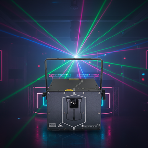 Projecteur laser RGB 5W avec application, DMX512 automatique, animation 3D XGD, scanner complet, indice de protection IP33, en alliage d'aluminium, pour mariage, fête, DJ, discothèque - Product Image 1
