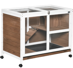 Cage à lapins en bois massif / Cage d'intérieur pour petits animaux - Product Image 5