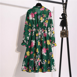 Ultimi Prodotti Liu Ming OEM ODM: Abito a Linea A con Stampa Floreale Primaverile, Maniche a Campana e Vita Elasticizzata per Donne - Product Image 4