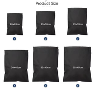 Sacs en plastique biodégradables à fermeture éclair, mats et givrés, noirs, recyclables, pour chaussures et vêtements
