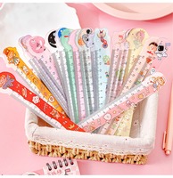 Règle de dessin créative en plastique de 15 cm, motif dessin animé mignon, pour fournitures scolaires, outil de mesure, vente en gros, règle stylisée mignonne