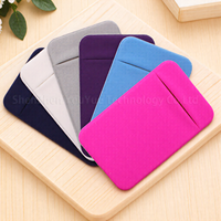 Dompet Tempat Kartu Slot Belakang Ponsel dengan Perekat Kuat Kantong Ponsel