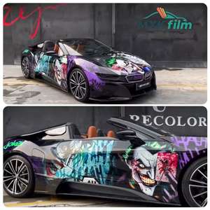 Kits Premium 3m <span class=keywords><strong>Joker</strong></span> Wrap Race Anime violet, <span class=keywords><strong>film</strong></span> de protection de voiture en vinyle marron, <span class=keywords><strong>film</strong></span> de protection de voiture en vinyle pour carrosserie complète pour Tesla - Product Image 5