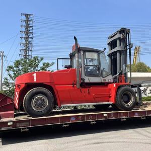 <b>Used</b> Forklift Red Diesel Internal Combustion 1220x125x50 Fork Three Stage Mast Seated Operation Outdoor Pavement Load Capacity - Product Image 3