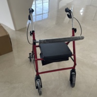 Sortie d'usine Rollator marcheur pliant Patient Portable réglable Shopping médical extérieur en acier Rollator marcheur avec siège