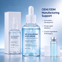 Sérum pour le visage à l'acide hyaluronique OEM ODM, faible poids moléculaire, hydratation profonde, sérum facial