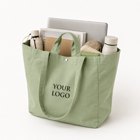 Sac fourre-tout en toile écologique avec logo personnalisé, deux poignées, sacs de shopping multicolores, bouton pression, réutilisable, grande capacité, sac à main