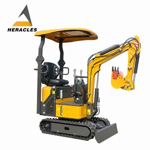 Construction Machinery 1ton Mini Excavator 2ton Mini Digger หลังคาหรือ Cabin