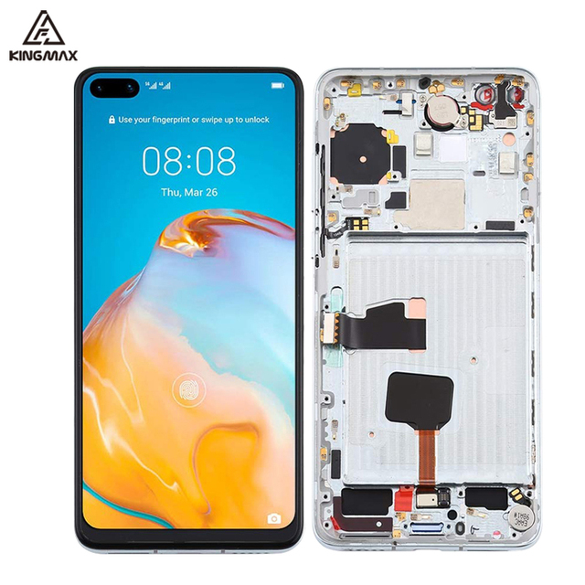 Original NEW Mobile Phone Lcds for HUAWEI P40 LCD Display Touch Panel Screen Digitizer Assembly LCD With Frame Replacement Parts
