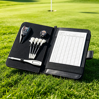 Kit d'accessoires de golf professionnel en PU : carnet de scores, stylo de notation, tees, outil de réparation de divots, clip de chapeau – Ensemble complet pour usage quotidien sur le terrain