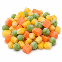 Cubes de légumes mixtes IQF calibrés en gros - Mélange de maïs, carotte et pois pour la restauration, la vente au détail et les plats préparés