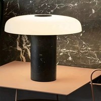 Lampe de table en verre et marbre minimaliste post-moderne, modèle de designer nordique pour salon/chambre, art moderne