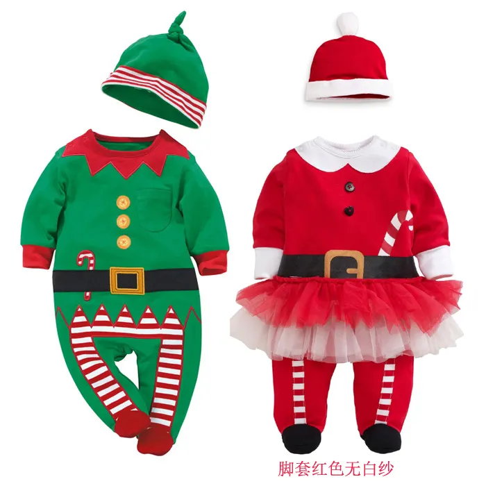 Groothandel Europese Stijl Kinderen Baby Kerstfeest Santa Pak Kleding