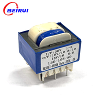 Transformateur d'isolation haute fréquence personnalisé BAIRUI EI35 36V double 18V 1W Alimentation SMPS BR35EI-0999A DIP Fil de cuivre Ferrite