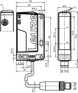 Capteur diffuseur MS-LEUZE HT46C/4P-M12 avec suppression de l'arrière-plan 50127048 Nouvelle marque et original en stock - Product Image 5