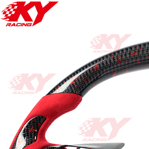 Auto <b>Interior</b> <b>Accessories</b> for Subaru 2015-2019 WRX STI BRZ Forester Legacy Carbon Fiber Suede Grips Sport Style Steering Wheel - Product Image 2