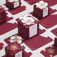 Geschenke Rote Papier boxen Anpassen Verfügbar Wir können Ihr Logo auf diesen rosa kreativen Party-Schokoladen-Aufbewahrung boxen für die Hochzeit drucken