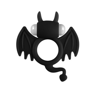 Anello Vibrante in Silicone a Forma di Batman con Mini Proiettile a Batteria per Stimolazione Intima Sincronizzata di Coppia - Product Image 1