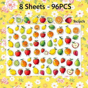 Tatuajes temporales precortados con temática de limón para niños Limonada Lima Citrus Fruit Stickers para fiesta de cumpleaños - Product Image 3