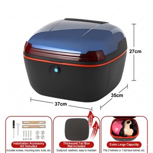 Bauletto Moto 32L in ABS e PP, Impermeabile con Chiusura Meccanica, Valigia Posteriore per Scooter - Product Image 1