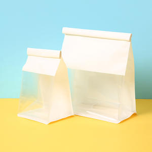 Sac en plastique PE à fermeture éclair avec fenêtre scellée à huit côtés et bord roulé pour l'emballage de produits de boulangerie, de pain grillé et les expositions - Vente en gros 2025 - Product Image 1