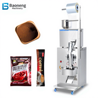 Machine d'emballage de snacks solides avec fonction de remplissage de sachets plastiques à scellage arrière pour bonbons, tabac, textiles, produits divers et revêtements, avec moteur central