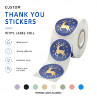Étiquettes autocollantes en vinyle PVC imprimées avec logo personnalisé, rouleau d'étiquettes imperméables autocollantes pour l'emballage de produits cosmétiques