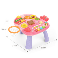 2 en 1 jouet de marche pour enfants, marcheurs musicaux pour tout-petits, poussoirs à main, jouets de Table d'apprentissage multifonctionnels, marchette pour bébé