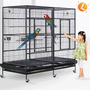 <span class=keywords><strong>Jaula</strong></span> de alambre metálica de alta gama para pájaros, tipo villa, plegable, grande, para loros, <span class=keywords><strong>con</strong></span> <span class=keywords><strong>ruedas</strong></span> silenciosas 360 y bandeja extraíble profunda, apta para viajes. - Product Image 1