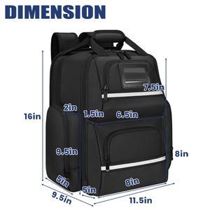 OEM/ODM Waterproof Tool <b>Backpack</b> for Electricians HVAC Techs Heavy-Duty Storage Adjustable Shoulder/Waist Support 100 lb - Product Image 3