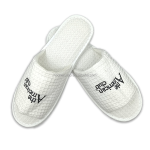 OEM <span class=keywords><strong>MARRIOTT</strong></span> Hotel Waffle desechable zapatillas de algodón para hombres y mujeres zapatillas de interior - Product Image 2