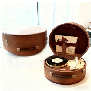 Cao cấp chất lượng cổ điển di động cassetteetro Vinyl LP bàn xoay Máy nghe nhạc ghi âm va li Cassette ghi Player với xử lý - Product Image 1