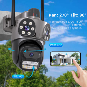 Cámara PTZ ICSE True Tri-lens de 8MP con WiFi, Visión Nocturna, Panorámica e Inclinación, Monitor de Seguridad para el Hogar - Product Image 1