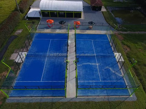 2024 SSPADEL Precio de fábrica Cubierta de pista de Pádel Panorámica Interior Pista de tenis de Pádel Césped artificial de acero Calidad Tenis de pádel - Product Image 3