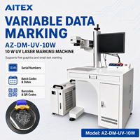 Machine de marquage laser UV portable 10W 355nm, marqueur laser UV industriel pour marquage fin et codage de produits AZ-DM-UV-10W
