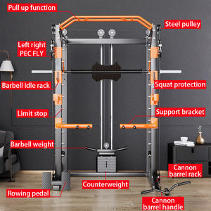 Soporte para Sentadillas, Banco de Pesas Resistente, Máquina <span class=keywords><strong>Smith</strong></span> para Gimnasio en Casa, <span class=keywords><strong>con</strong></span> Inclinación para Pesas, Barras para Dominadas y Barras de Apoyo - Product Image 3