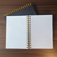 Carnets à spirale personnalisés 7x10 6x9, couverture rigide en papier, lignés, avec dorure à chaud et finition mate