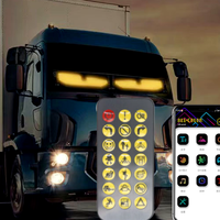 Panneau matriciel LED d'application, autocollant intelligent RGB Angel Devil Eye, éclairage flexible LED pour fenêtre arrière de voiture et camion, éclairage LED flexible pour voiture, accessoires de voiture DIY