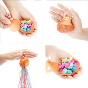 Cañón de confeti creativo con tubo pulverizador para lanzar en la mano, ideal para fiestas de cumpleaños y bodas, suministros para fiestas con efecto de seda y araña. - Product Image 1