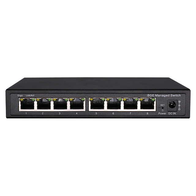 20Gbps Bandwidth 14.44M Packet Forwarding 2.5M Cache 8ports Webpage Management Switch Vlan Gigabit Network Switch