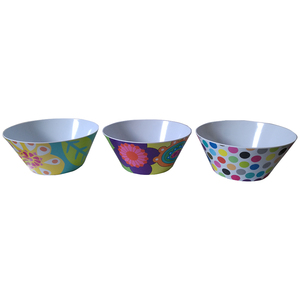 Juego de cuencos de plástico para ensaladas, vajilla verde de melamina, cuenco para helado, vajilla, venta al por mayor - Product Image 1