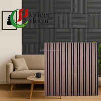 Échantillons Gratuits Panneau Mural Acoustique en MDF à Grille en Fibre de Polyester pour Isolation Phonique et Décoration Intérieure, Absorption du Bruit et Réduction du Son