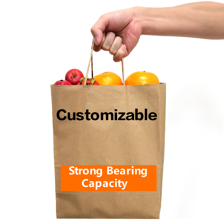 Customized Logo Printed Bolsas De Ppapel Kraft Shopping Paper Bag With Handle